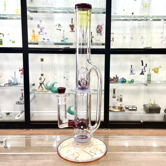 Mafe Worked Dual Chamber Recycler - "Choco Mint"