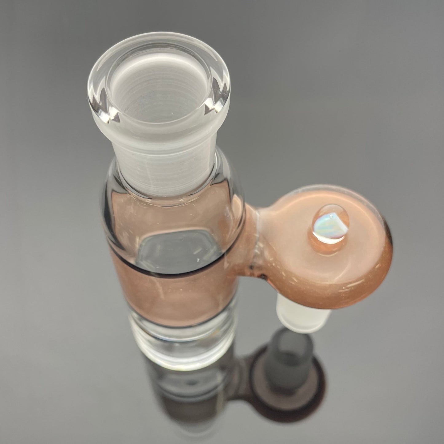 JHoney 18mm 90 Dry Ash Catcher - Orange w/ Opal