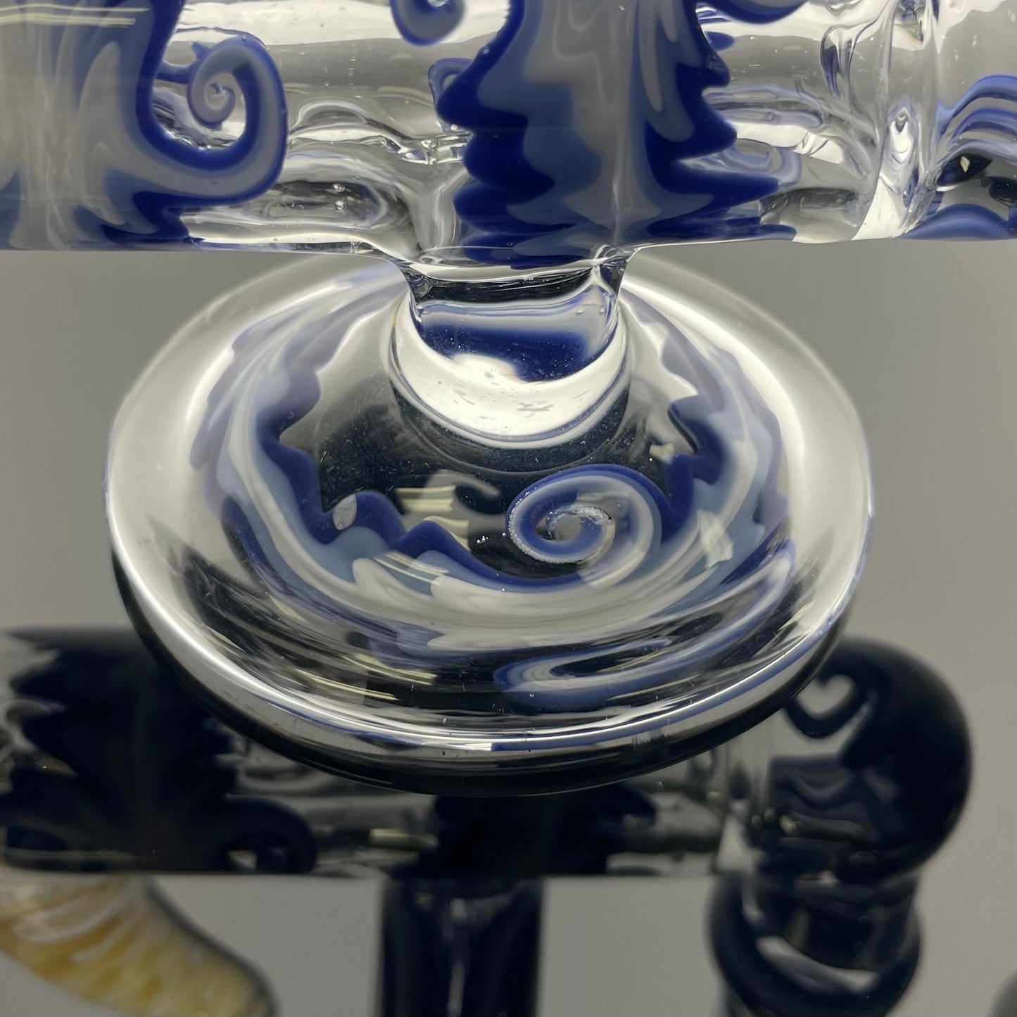 Red Beard Glass Worked 10mm  Mini Donut Inline w/ Quartz Banger