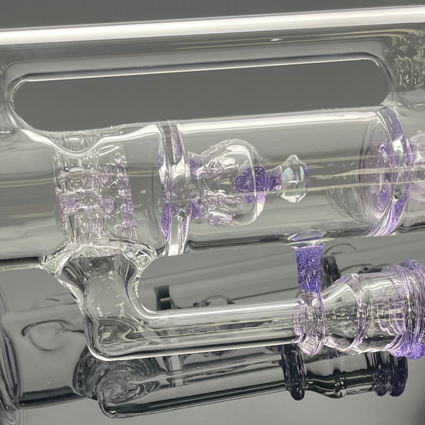 Blazed 44mm 3 Line Tree Tube - Purple Lollipop Accents w/ Opals