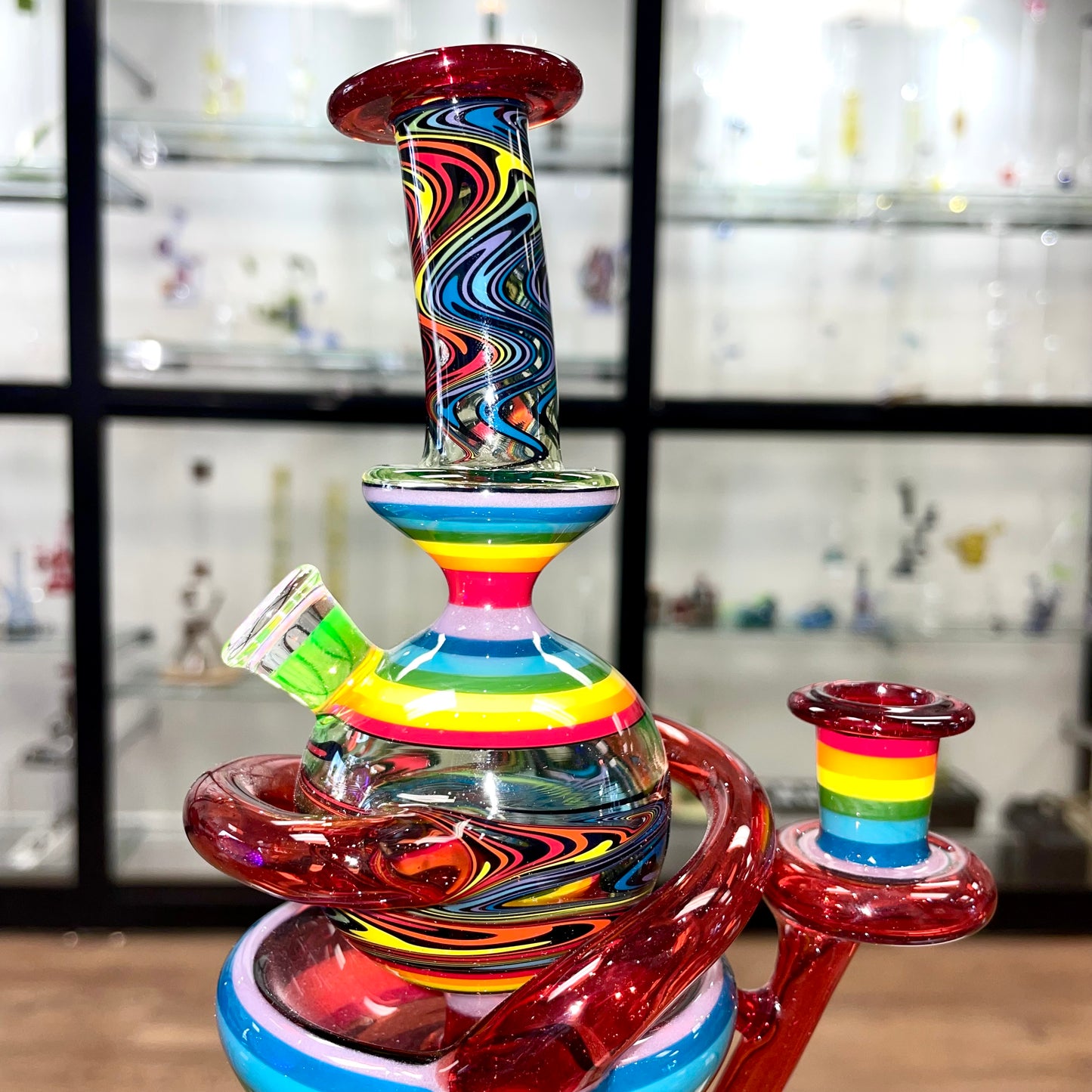 Korey Cotnam Worked Rainbow WigWag Hydracycler w/ Opal Coin