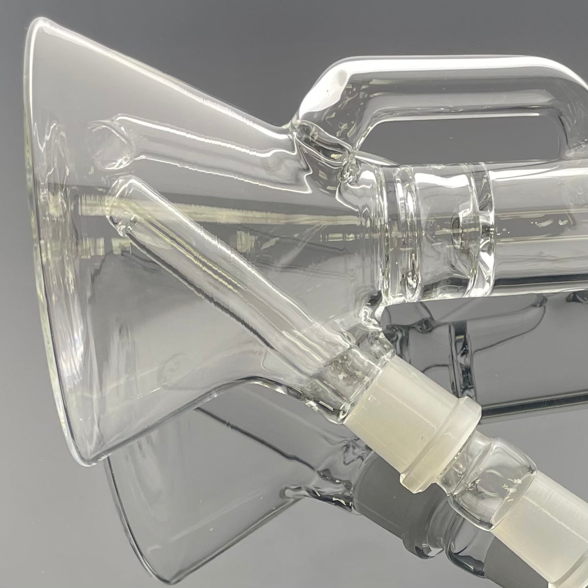 Discobox Clear Single Recycler Beaker w/ Removable Stem