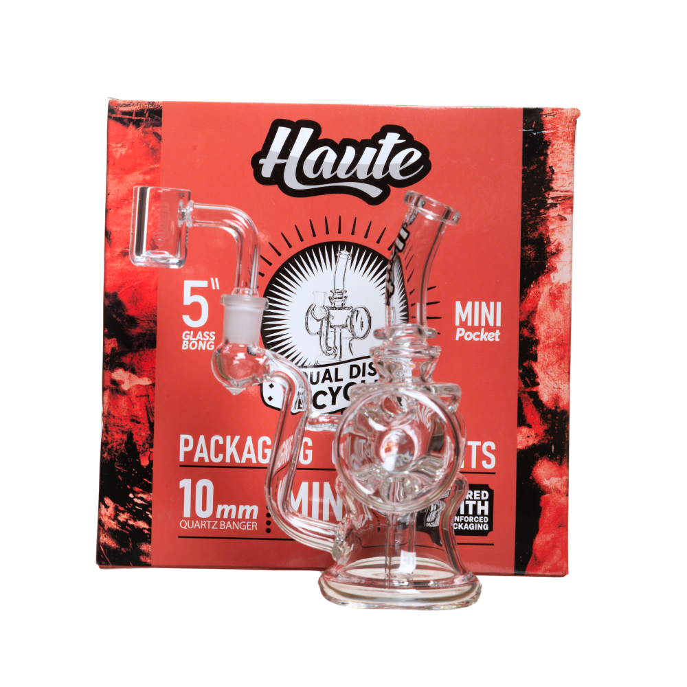 Haute 5" Dual Disc Recycler w/ 10mm Quartz Banger