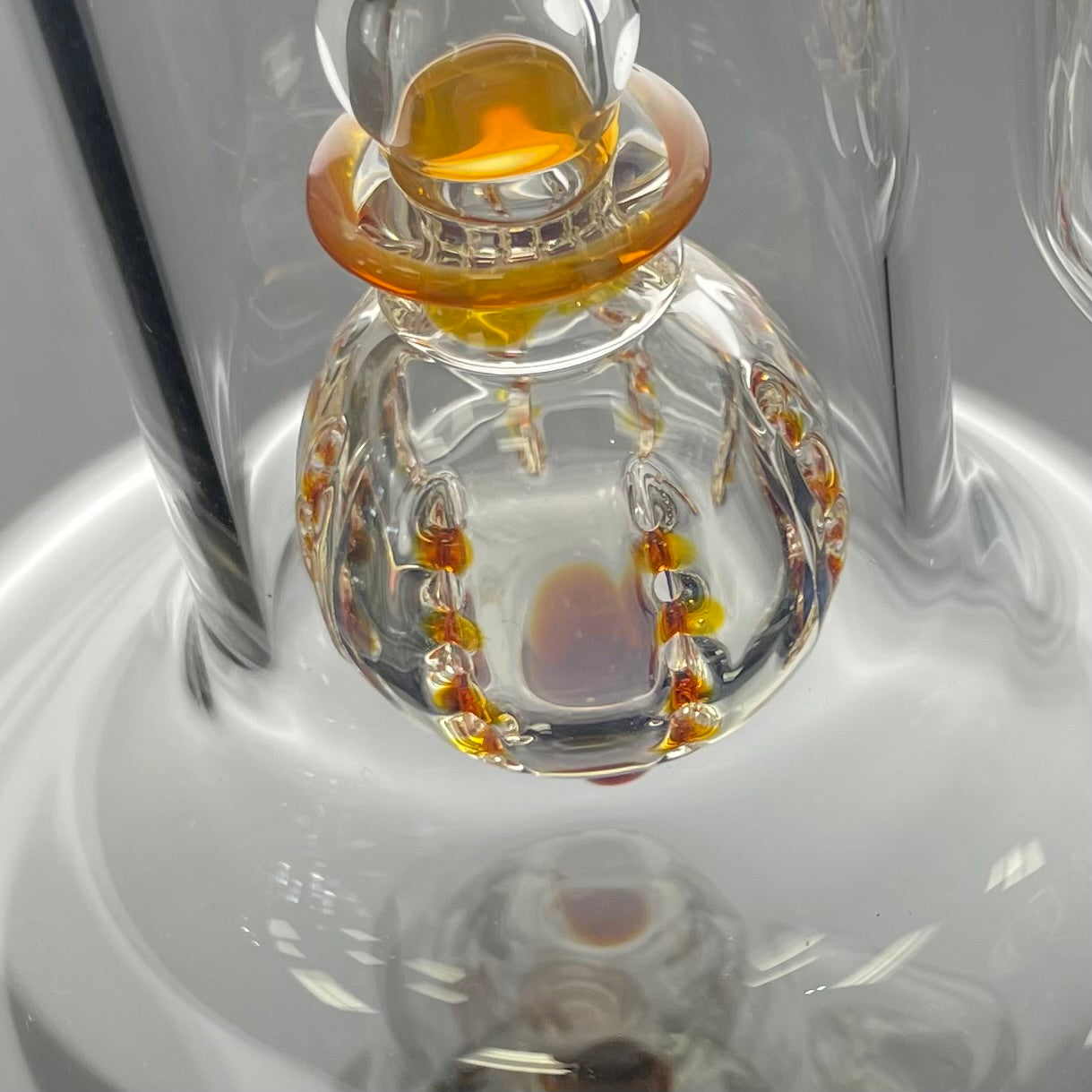 Blazed Colour Accented Double Bubbler - Amber Purple