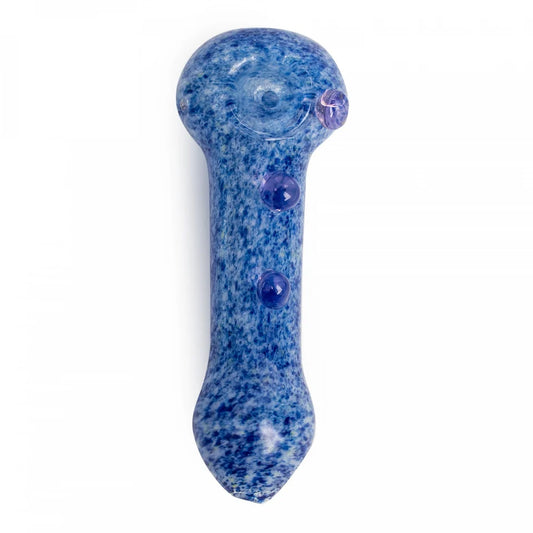 Red Eye Glass 3" Spoon Hand Pipe w/ Dots
