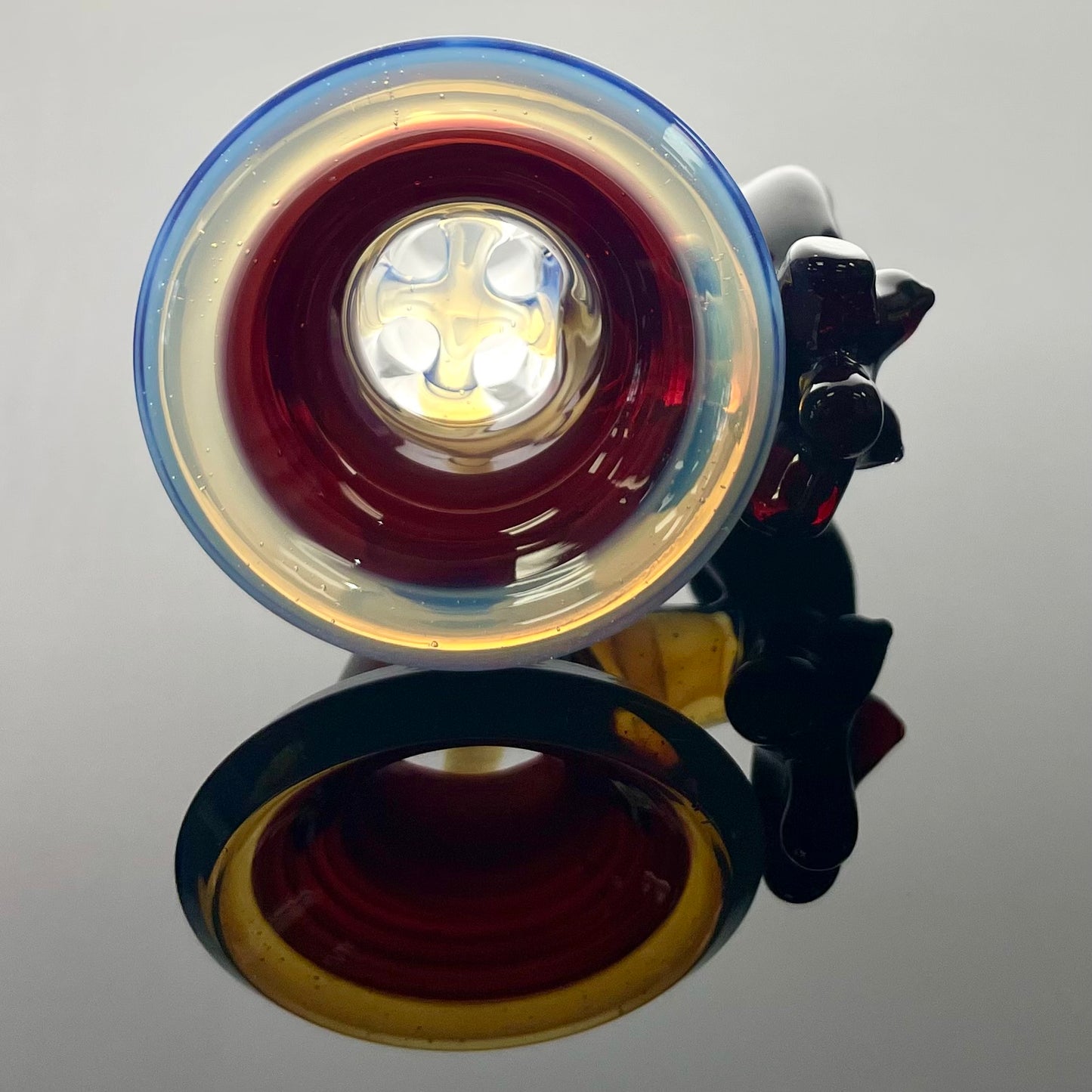 Red Heady x Beccalicious Blue phoenix & Glopal 18mm 4 Hole Babe Bowl