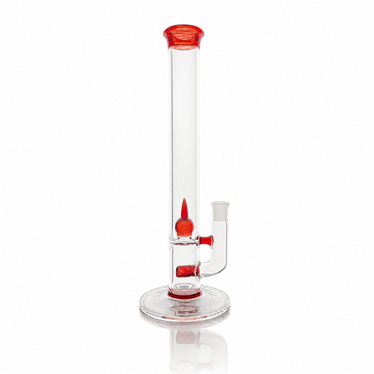 Green Belt Colour Accented Stemline Tube w/ Imperial - Light Ruby