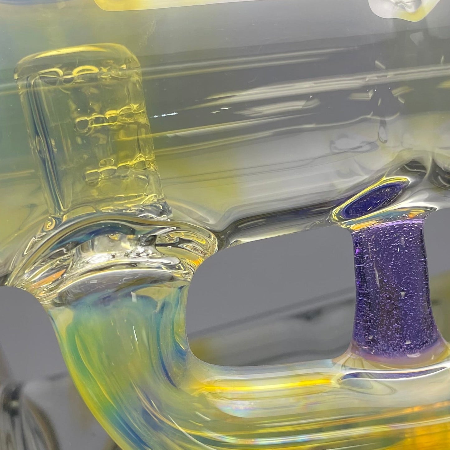 Green Belt Colour Accented Fume Stemline Drain Tube - Purple Lollipop