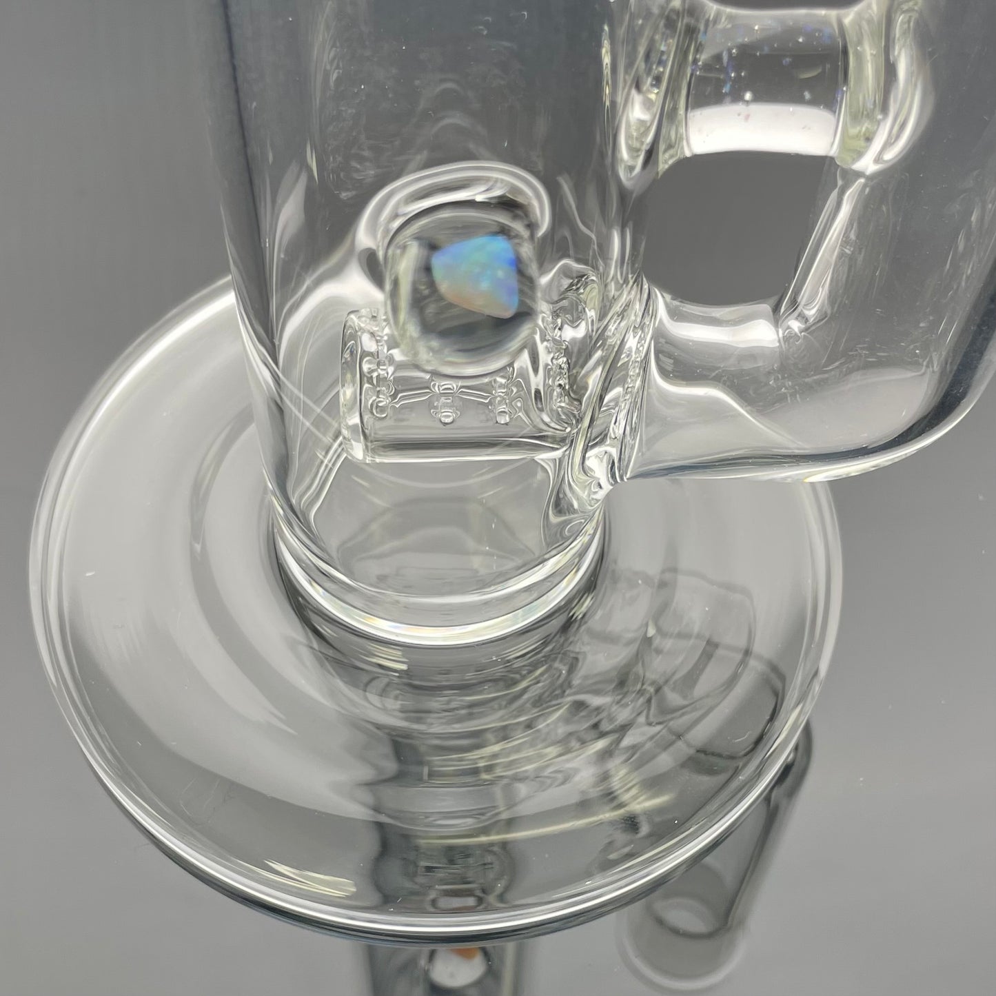 Green Belt 13” Stemline w/ Crushed Opal Marble Splash Guard Straight Tube