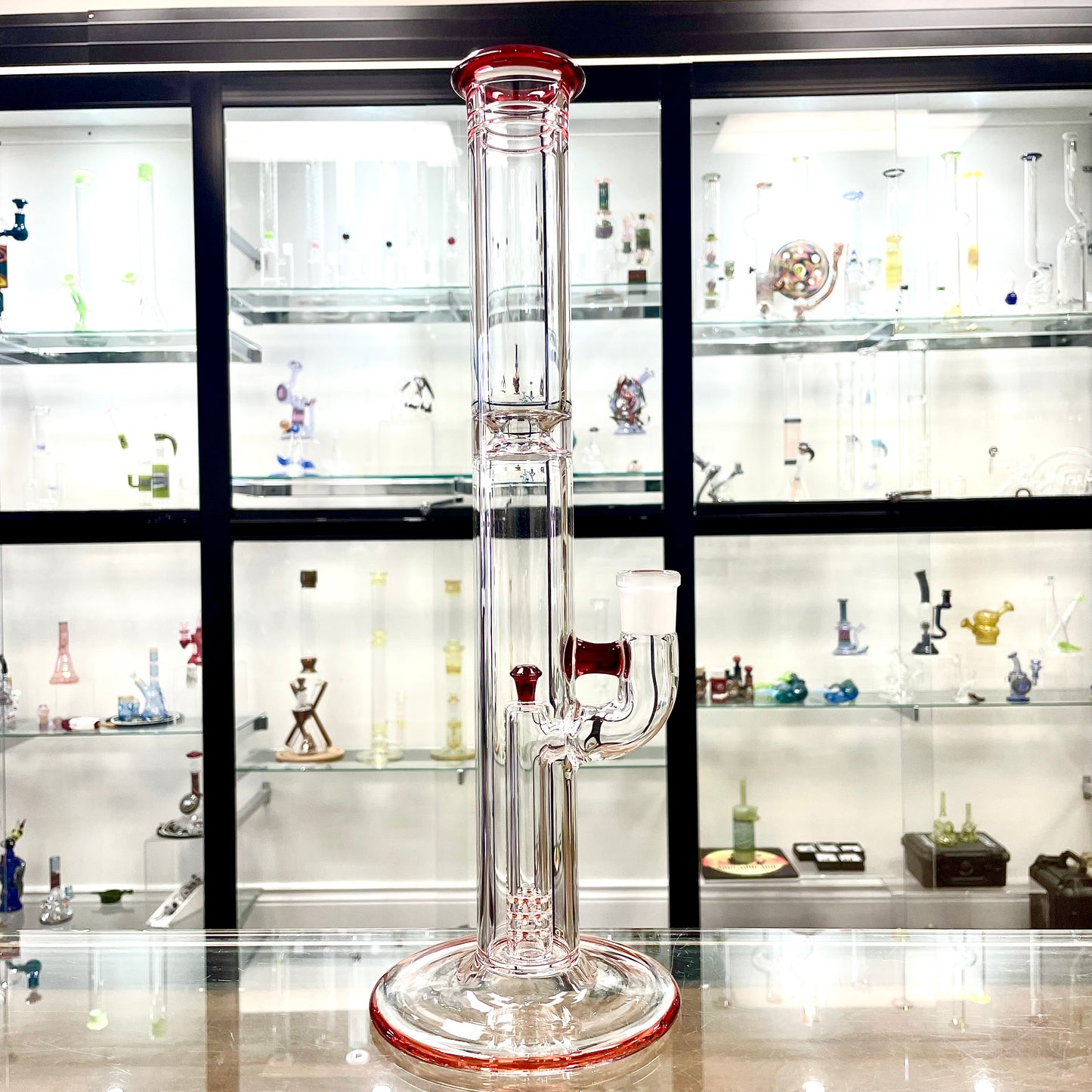 Jamms Straight Tube w/ 360° Pillar Perc - Pomegranate