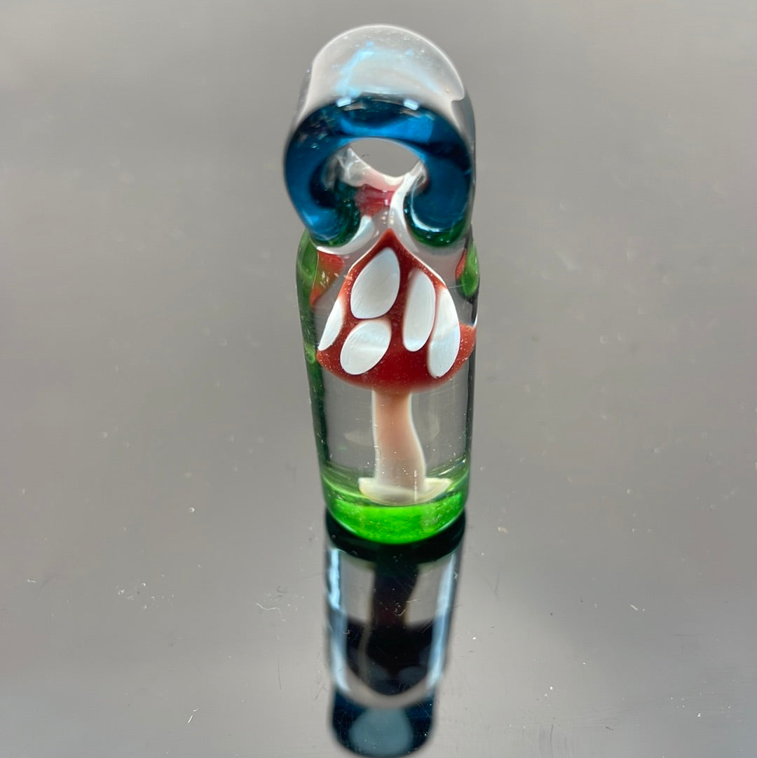 Eckardt Glass Amanita Mushroom Pendant