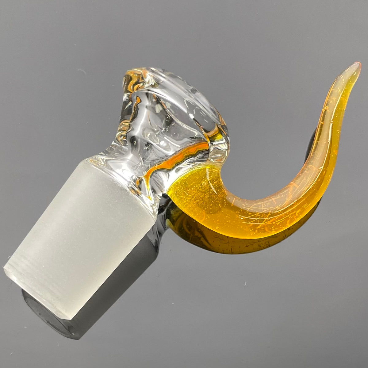 Discobox Clear Bowl w/ Horn 18mm 1 Hole