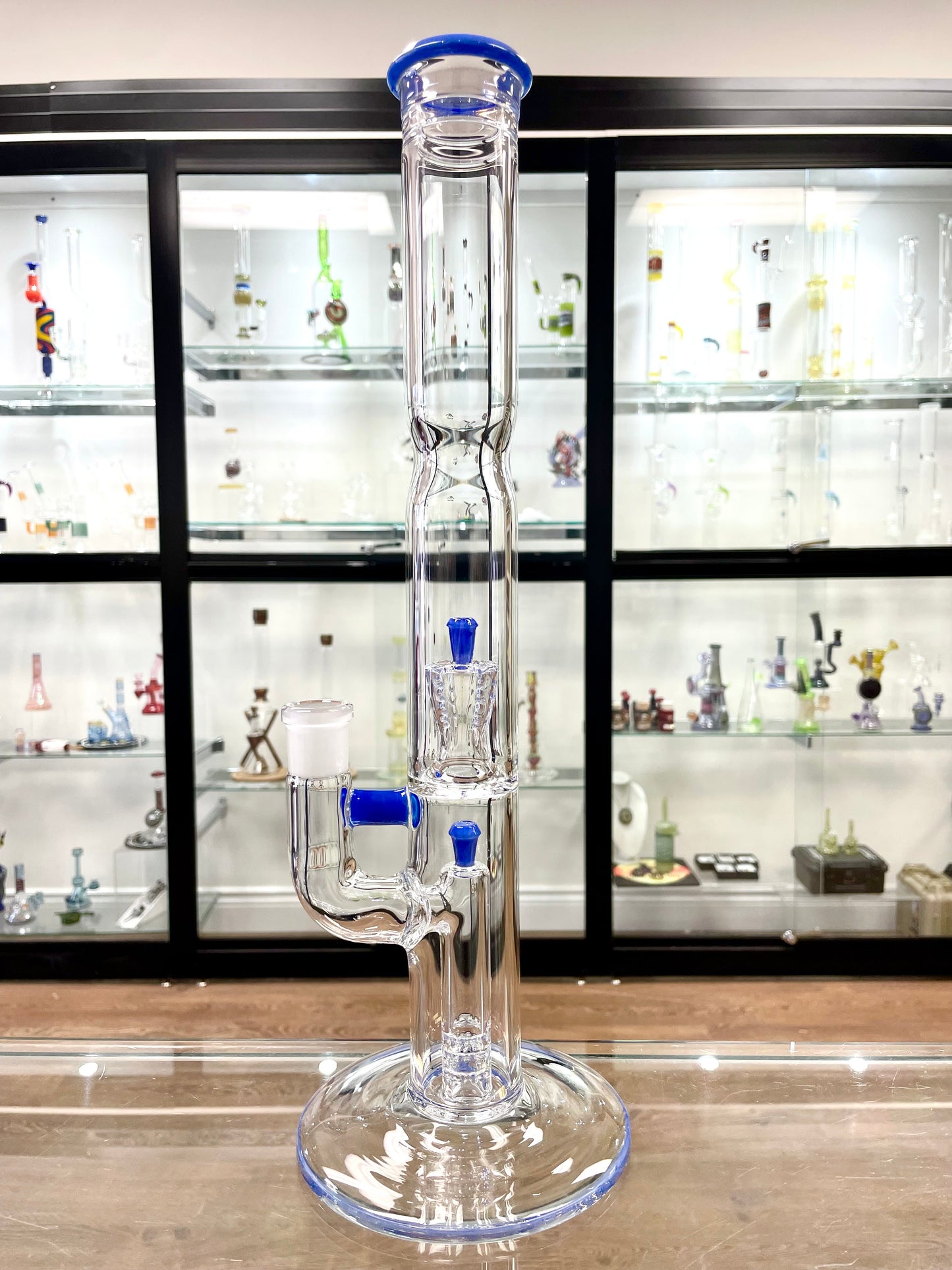 Jamms Colour Accented Pillar to Diamond Perc Tube - Neptune