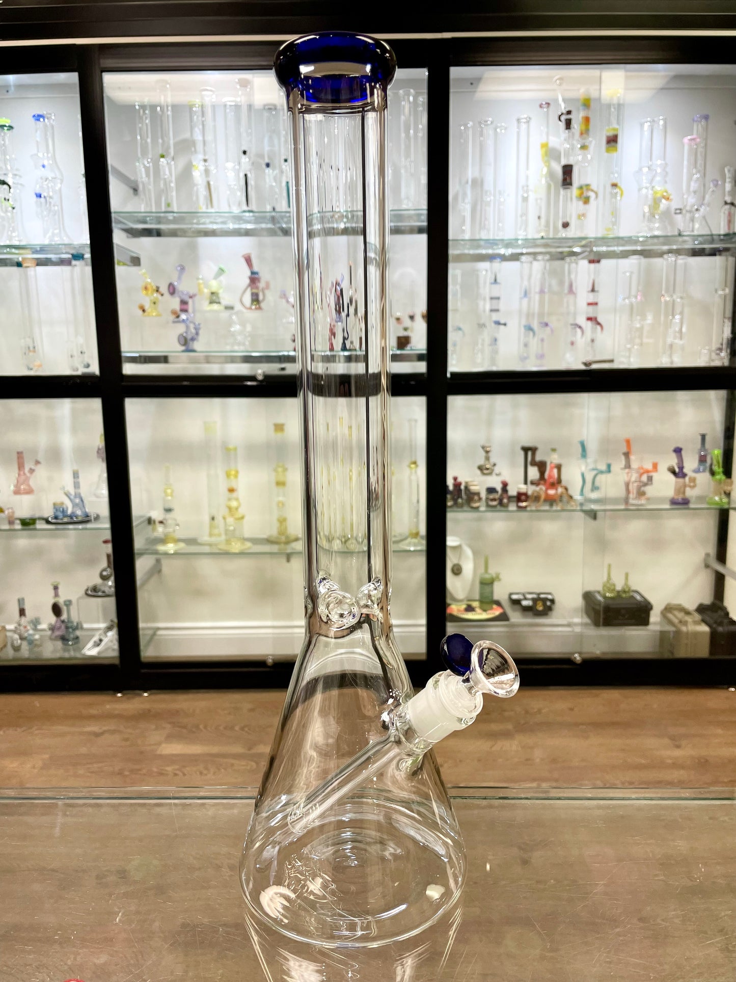 Nice Glass 18" 5mm No Logo Beaker w/ Colour Accents