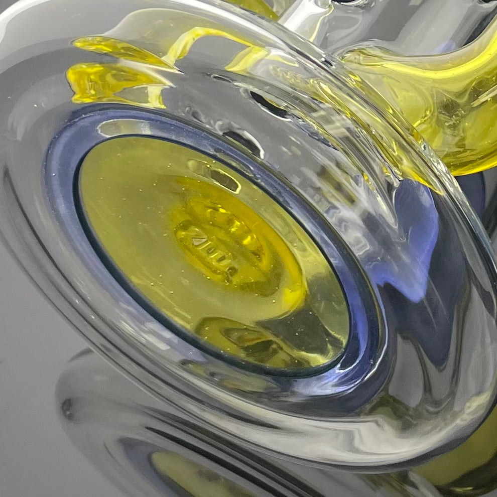 Titz Worked Double Bore Bent Neck Inline Tube w/ Hollow Foot