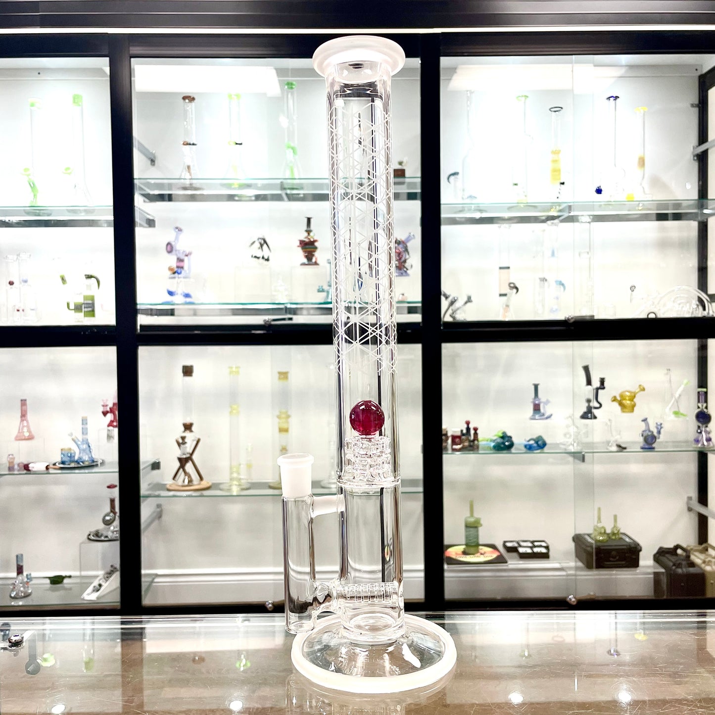 Gnob Glass 44mm 16" Reactor Stemline w/ Sandblasting - #6