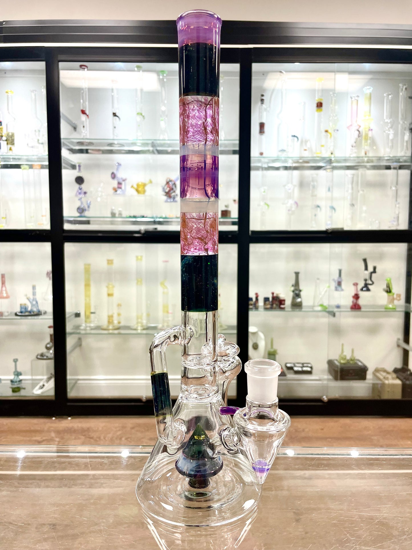 Discobox Colour Accented Fixed Double Recycler Beaker - Space Fume & Crushed Opal #2