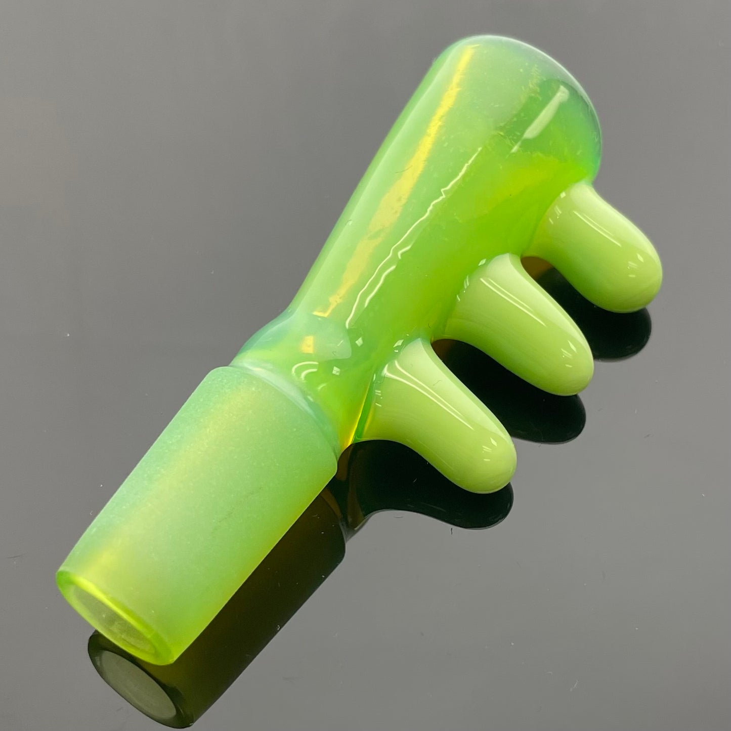Glass With Jeremy 14mm 1 Hole Triple Horn Bowl - Various Colours