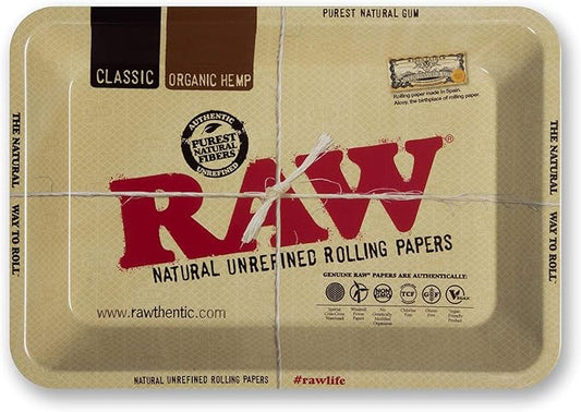 Raw Metal Rolling Tray - Medium