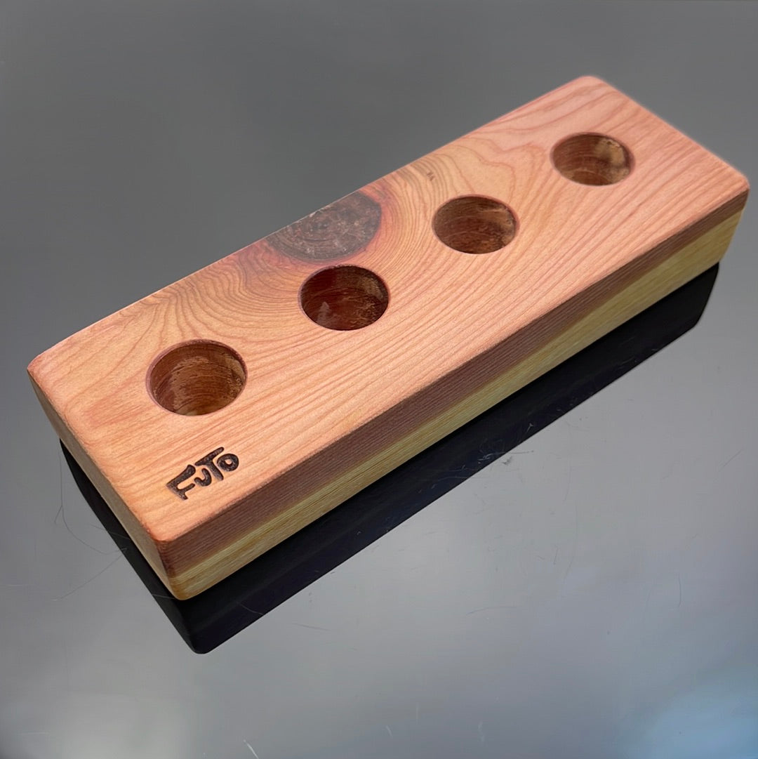 Futo 4 Hole Bowl Stand - 18mm Cedar