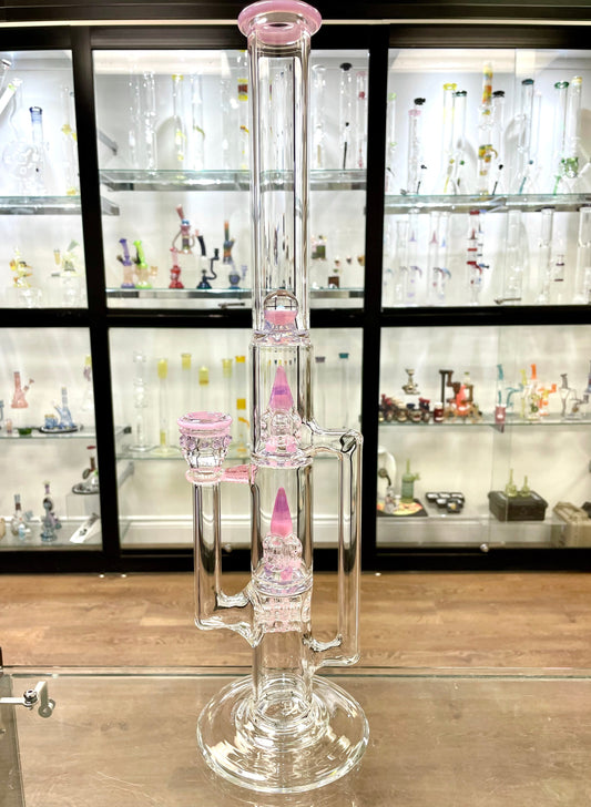 Blazed 44mm 3 Line Tree Tube w/ Inv 4 & Opal - Pink Mix