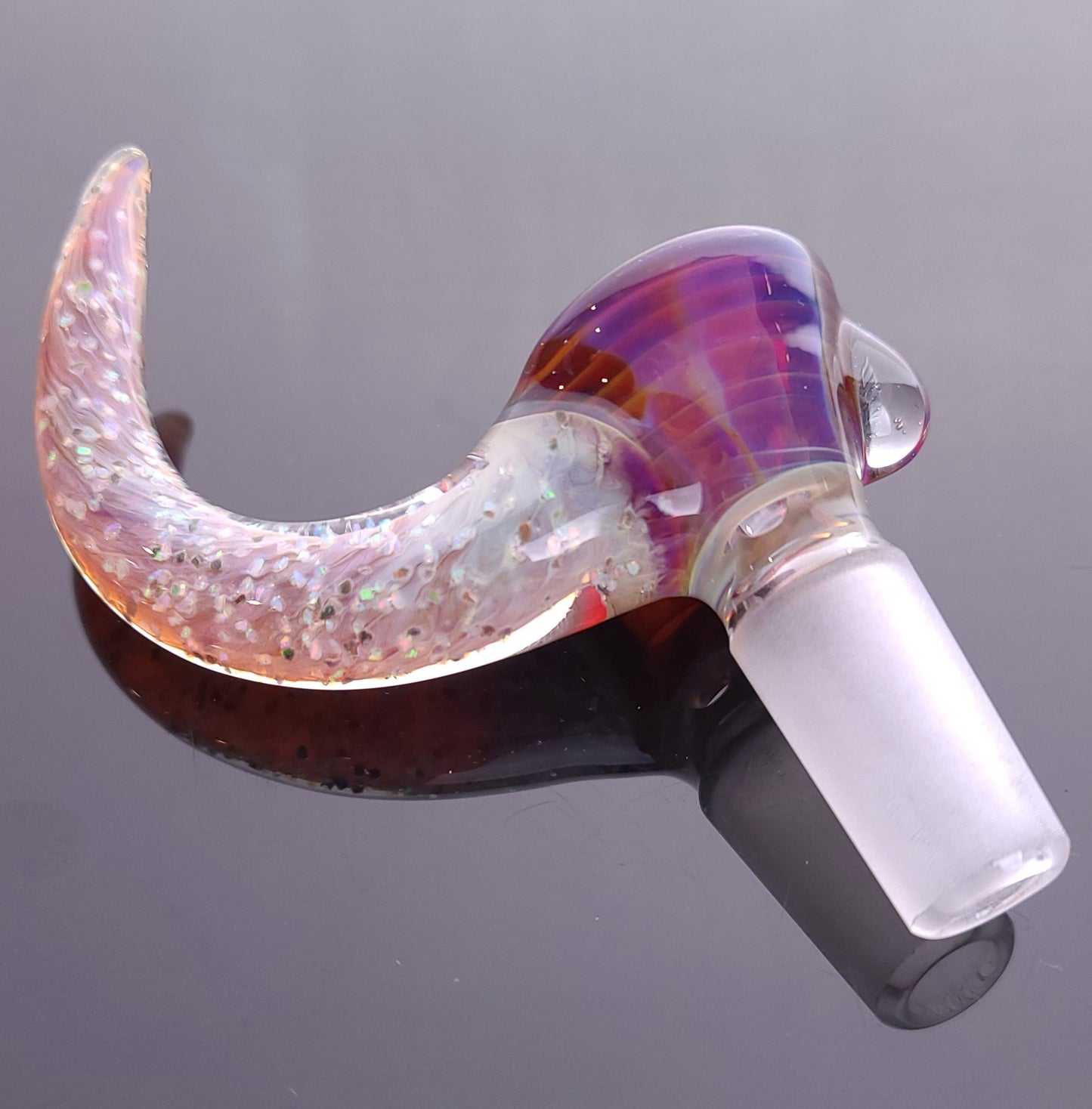 T-Rex 14mm 1 Hole Bowl - Amber Purple, Cropal, Mai Tai Pink