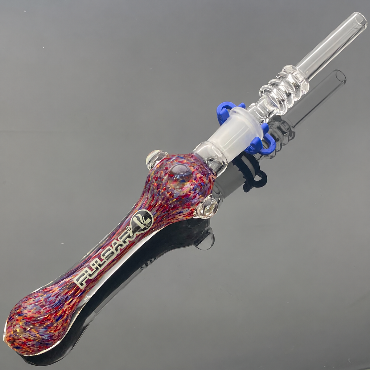 Pulsar 7.5" Candy Frit Twist Dab Straw w/ Quartz Tip