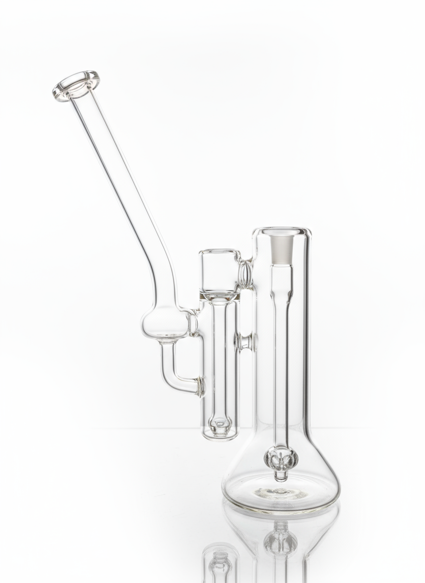 Green Belt Clear Double Bubbler 14mm