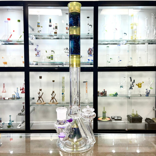 Discobox Colour Accented Fixed Double Recycler Beaker - Space Fume & Crushed Opal #2