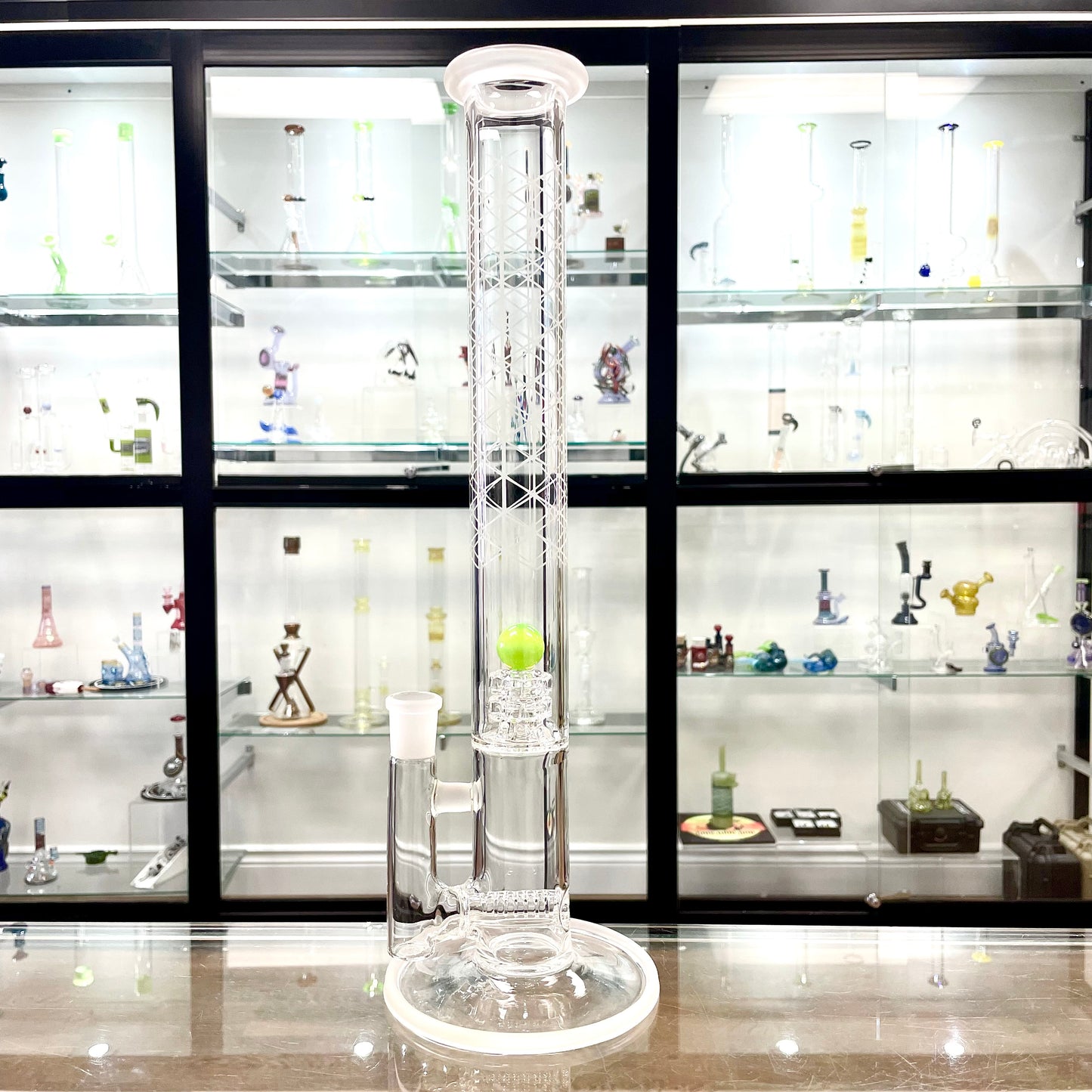 Gnob Glass 44mm 16" Reactor Stemline w/ Sandblasting - #1