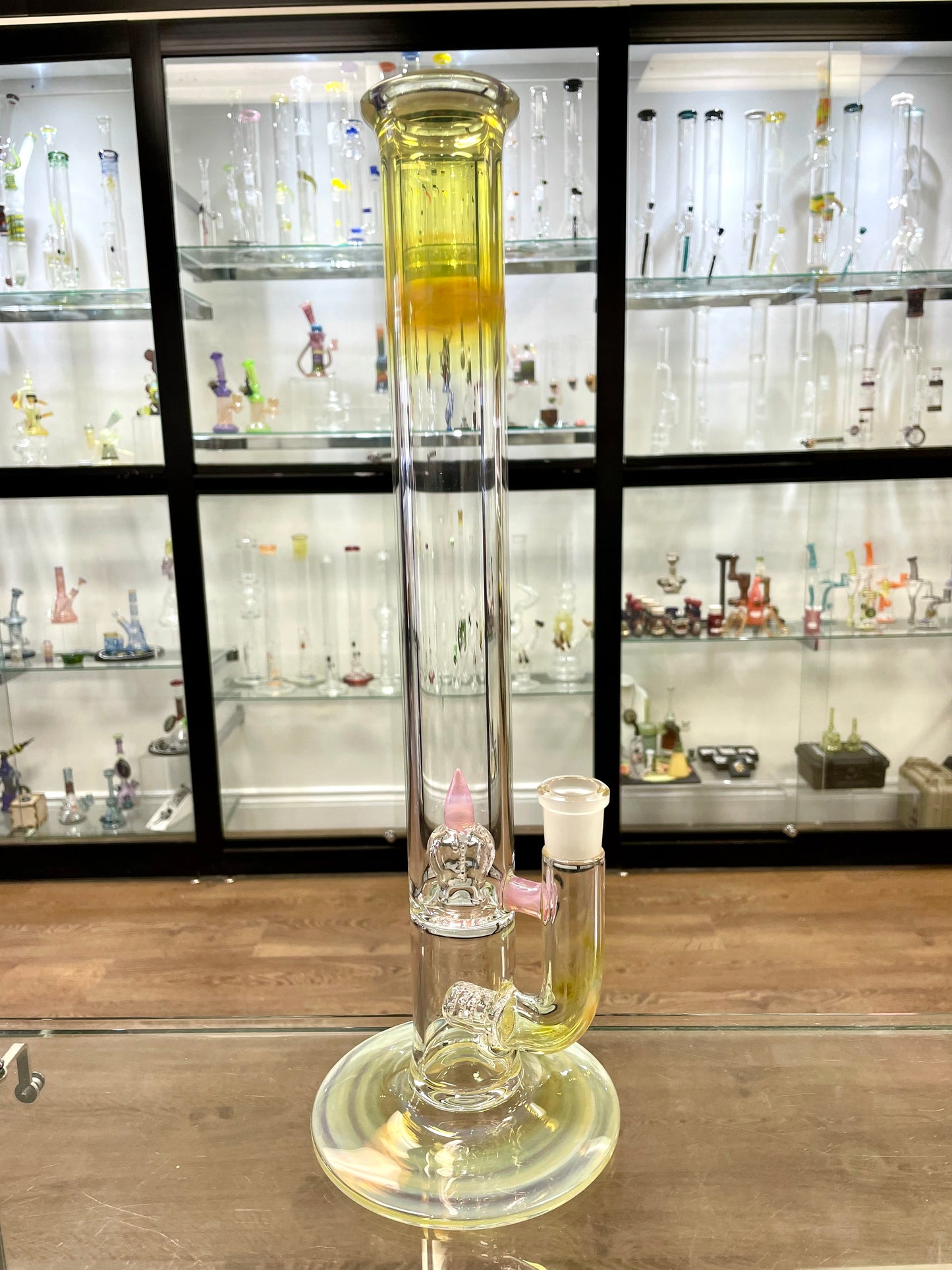 Green Belt Fumed Inline Tube w/ Imperial Perc