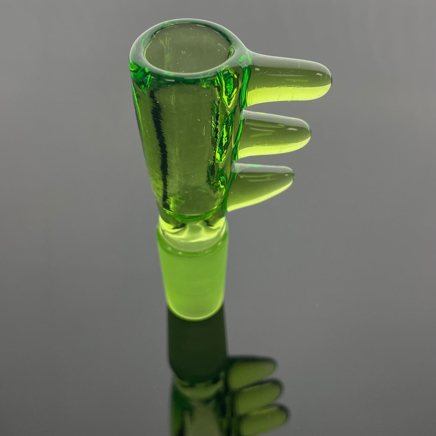 Glass With Jeremy 14mm 1 Hole Triple Horn Bowl - Various Colours