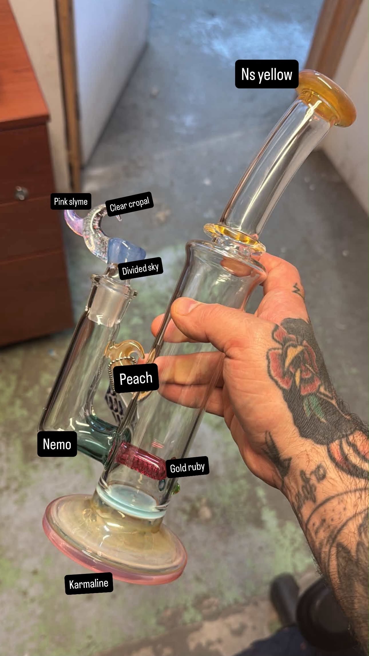 Mafe 44mm Fully Accented Single Stemline Tube w/ Bent Neck