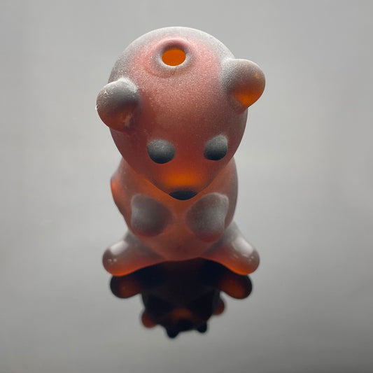 3.25" Sandblasted Teddy Bear Hand Pipe