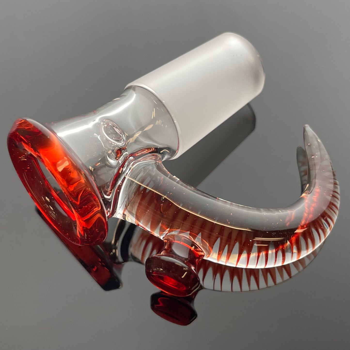 Jamms Clear Base Bowl w/ Colour Lip & Cane 18mm 4 Hole