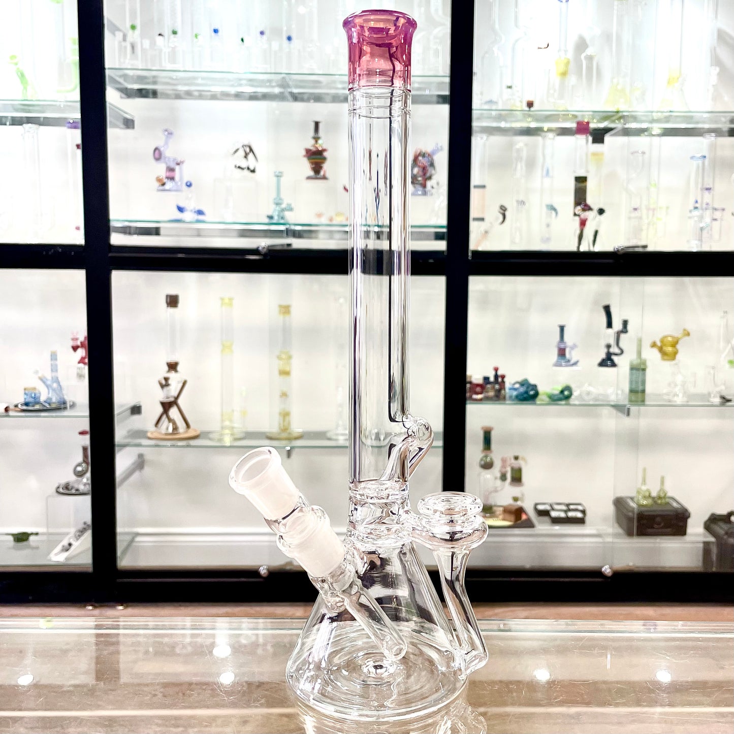 Discobox Colour Accented Removable Double Recycler Beaker - Telemagenta Lite