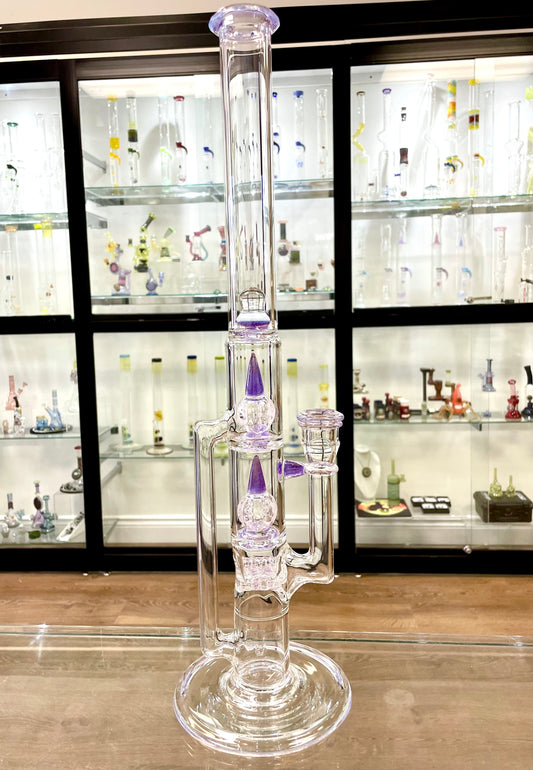 Blazed  44mm 3 Line Tree Tube w/ Imperial - Purple Lollipop & Glopal w/ Opal