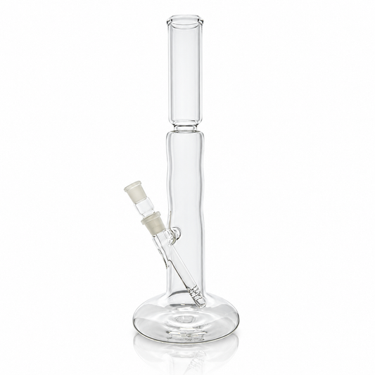 Mastah Glass Clear 15" Hollow Foot Straight Tube w/ 18mm-18mm Stem