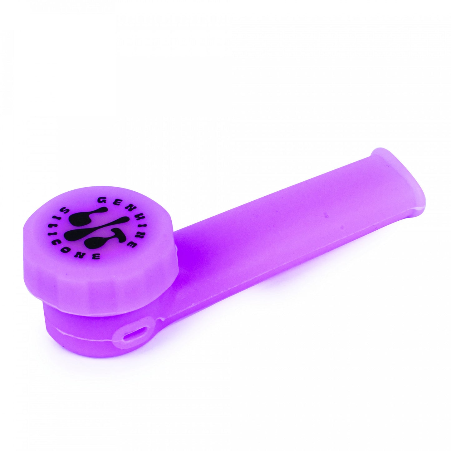 Lit 3.5" Silicone Hand Pipe w/ Metal Screen - Purple