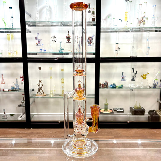 Blazed 44mm 3 Line Tree Tube - Amber Purple w/ Opals