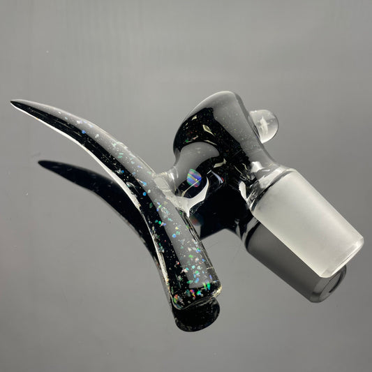 T-Rex 18mm 1 Hole Cropal Over Black Bowl w/ Rainbow Opal
