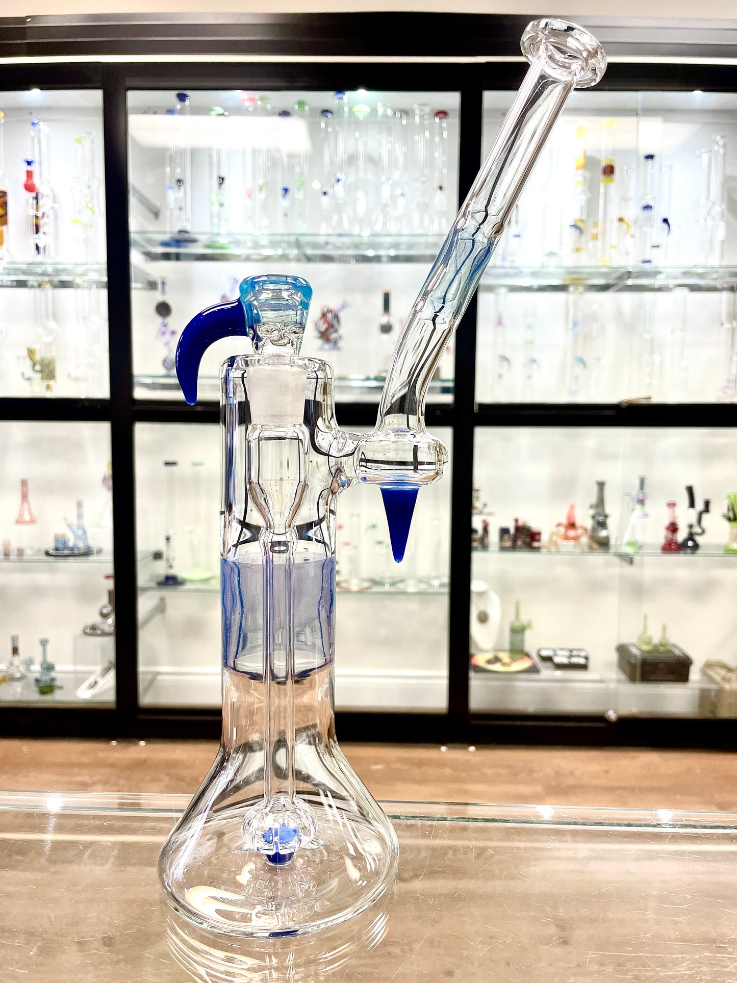 Green Belt Colour Accented Single Bubbler 18mm - Blu Razberry V2