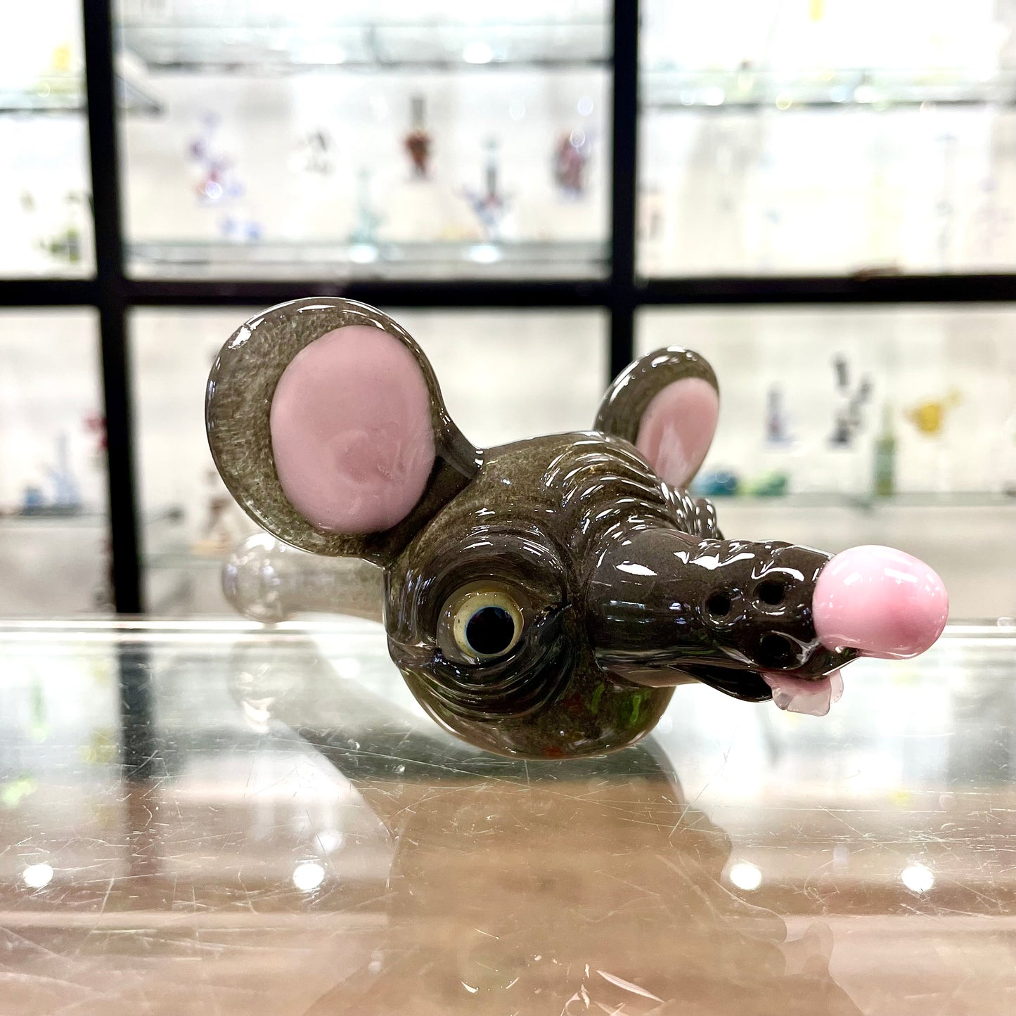 Vagabond Glass 6.5” Sculpted Rat Hand Pipe