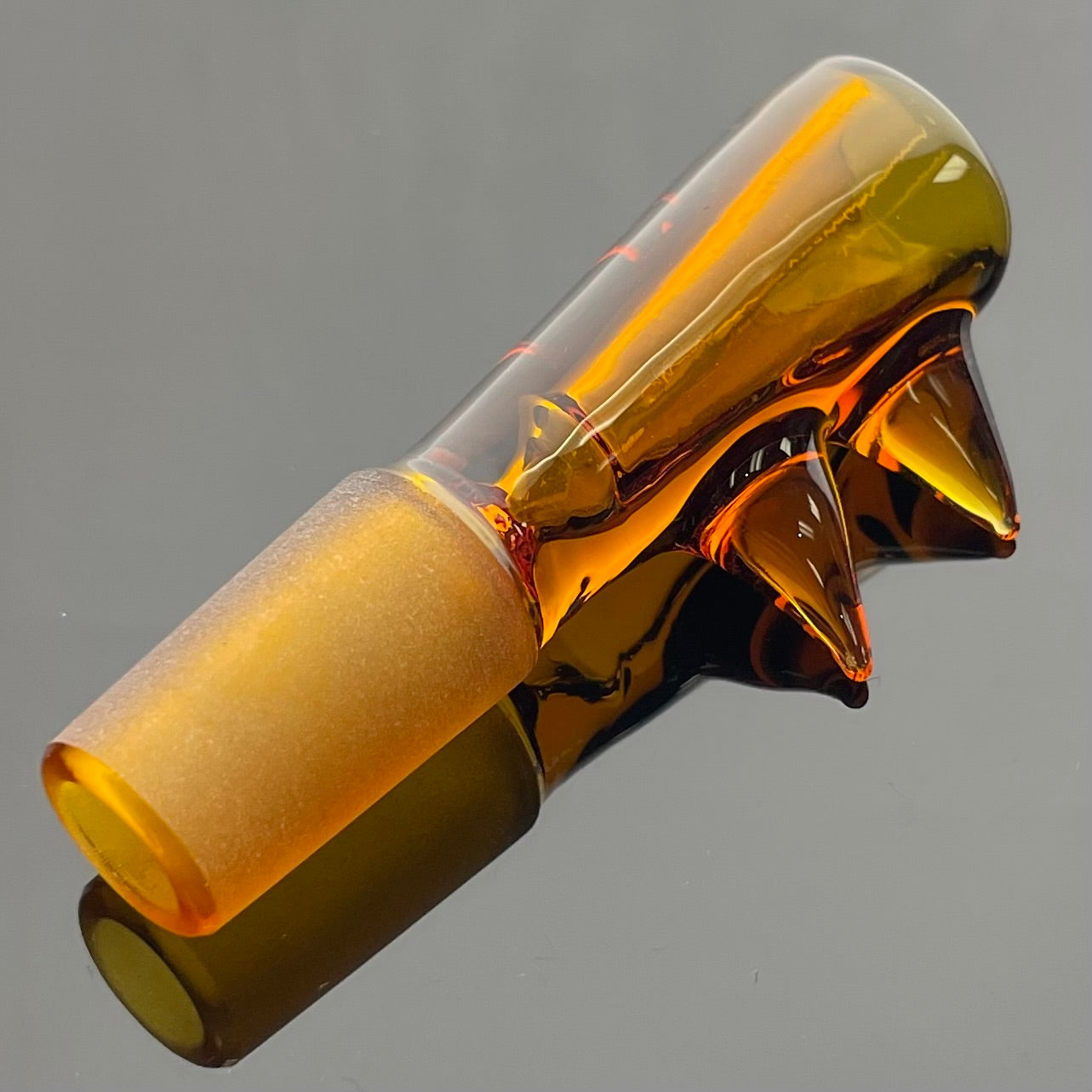 Glass With Jeremy 14mm 1 Hole 2 Horn Bowl - Various Colours