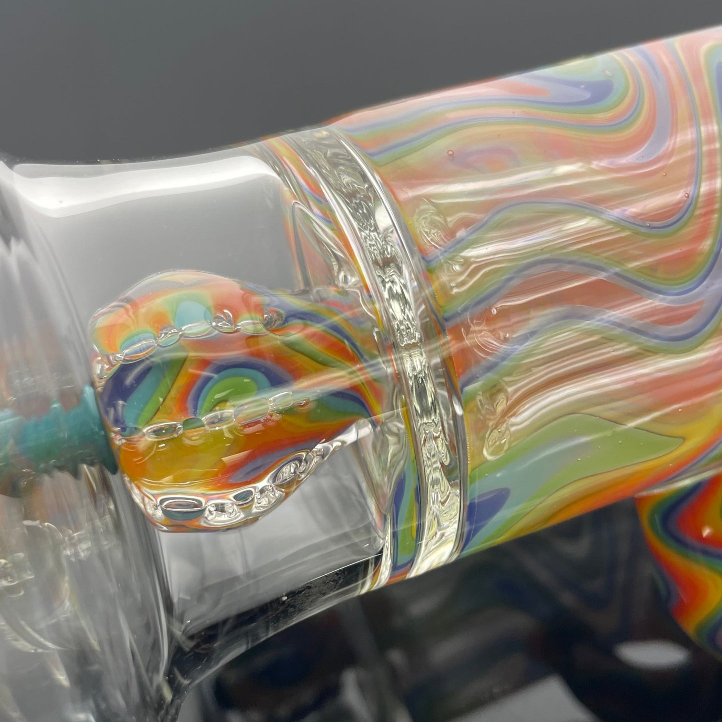 Blazed Worked Mini Pillar w/ Bent Neck & Hollow Foot - Wavy Gravy