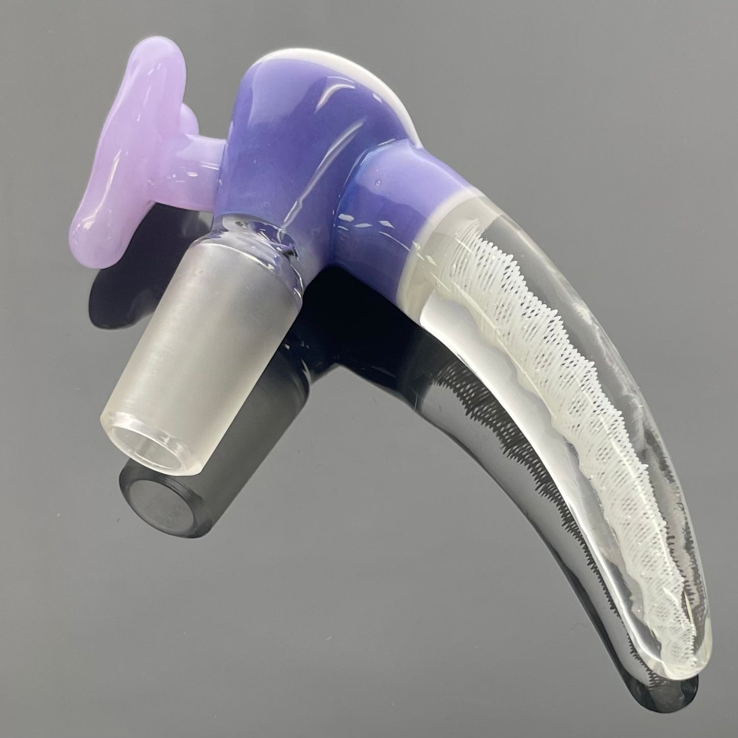 Glass With Jeremy 14mm Heart Bowl w/ UV Cane Horn - Various Colours