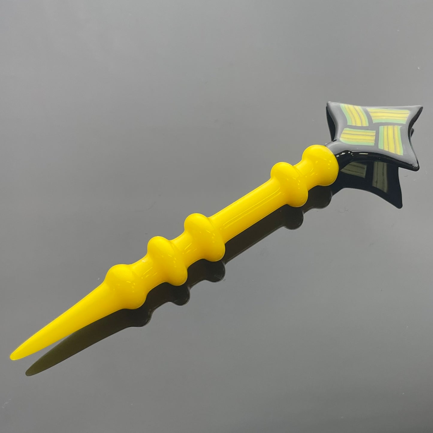 Intent Glass 4" Yellow Chip Weave Dabber