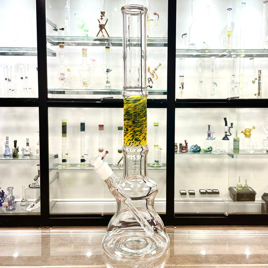 Mastah Glass Heavy Walled Beaker with Frit Section w/ 18mm-14mm Stem