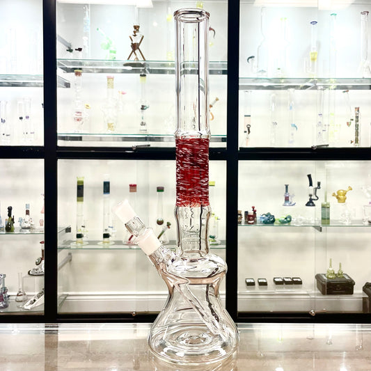 Mastah Glass Heavy Walled Beaker with Frit Section w/ 18mm-18mm Stem