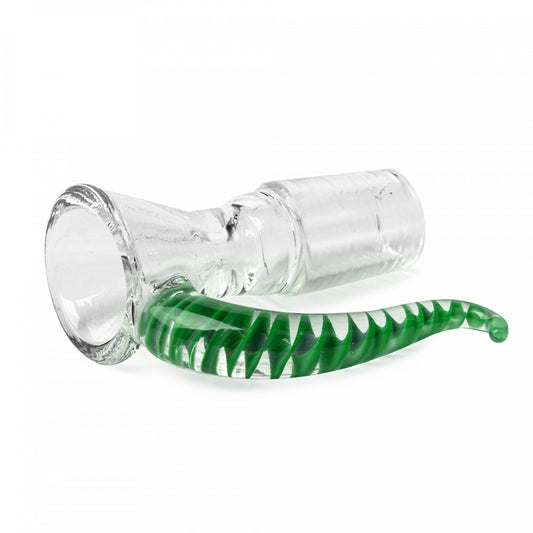 Red Eye Glass 18mm Helix Cone Bowl - Green